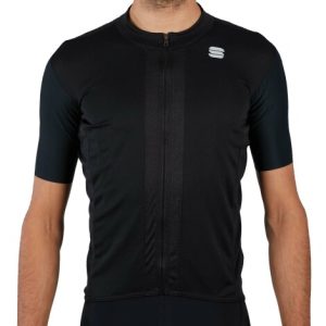 Sportful Strike Short Sleeve Cycling Jersey - Black / White / Small