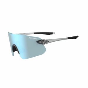 Tifosi Vogel SL Single Lens Sunglasses - Crystal Smoke / Smoke Bright Blue Lens