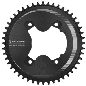 Wolf Tooth 110 BCD 4 Bolt Aero Chainring for Shimano GRX - Black / 48 / 4 Arm, 110mm