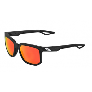 100% | Centric Cycling Sunglasses Men's In Matte Crystal Black/hiper Red Multilayer | Rubber
