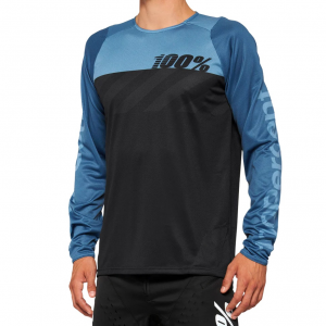 100% | R-Core Long Sleeve Jersey Men's | Size Extra Large In Black/slate Blue | Polyester