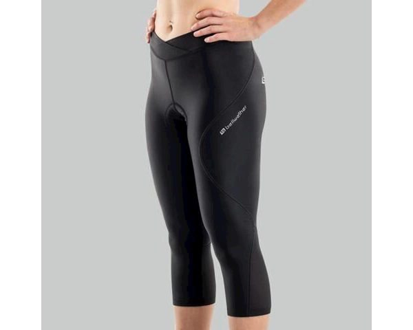 Bellwether Women's Capri Cycling Pant (Black) (L) (w/ Chamois)