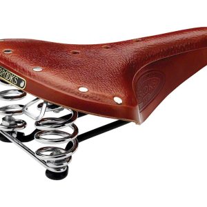 Brooks B67 Men's Saddle (Honey) (Black Steel Rails) (210mm)