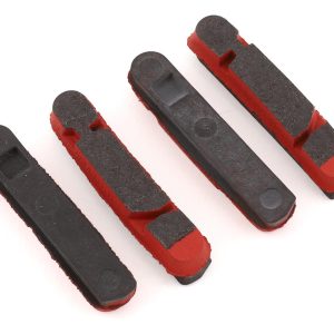 Campagnolo Carbon Rim Brake Pad Inserts (Red) (2 Pairs) (Campagnolo Holder)