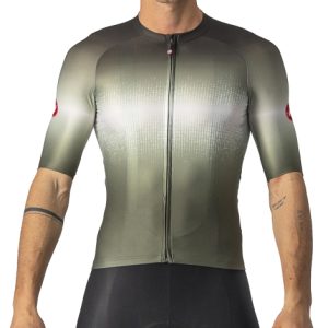 Castelli Aero Race 6.0 Short Sleeve Cycling Jersey - SS22 - Military Green / Light Black / XLarge