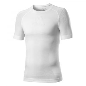 Castelli | Core Seamless Base Layer Ss Men's | Size Large/extra Large In White | Polyester