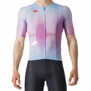 Castelli R-A/D Short Sleeve Cycling Jersey - SS24 - Multicolour Violet / Medium