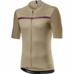 Castelli Unlimited Short Sleeve Cycling Jersey - SS21 - Dark Sand / Bordeaux / 3XLarge