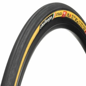Challenge Strada Pro Handmade Tubeless Ready Road Tyre - Black / Tan / 700c / 27mm / Folding / Clincher