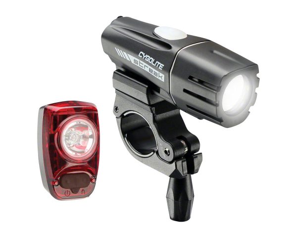 Cygolite Streak 450 Headlight w/ Hotshot SL 50 Tail Light (Black) (450/50 Lumens)