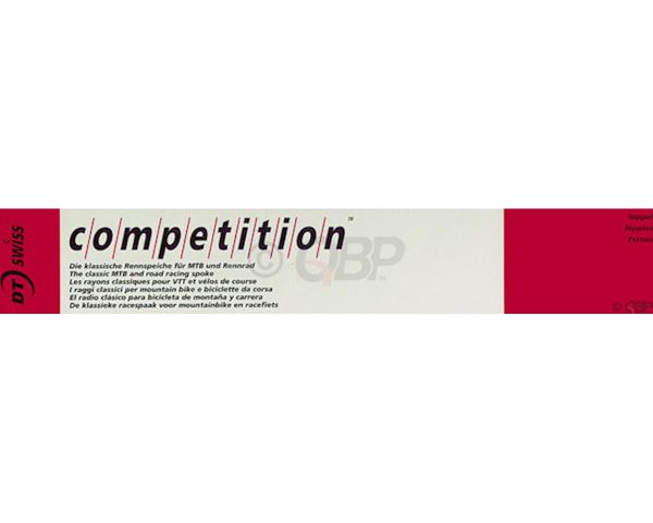 DT Swiss Competition J-bend Spoke (Silver) (2.0/1.8/2.0mm) (256mm) (Box of 100)