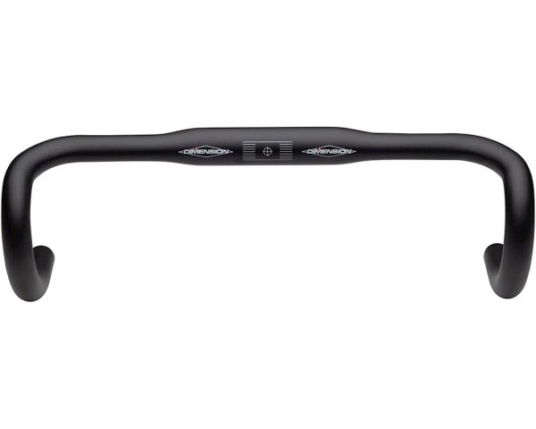 Dimension Flat Top Shallow Road Bar (Black) (31.8mm) (38cm)