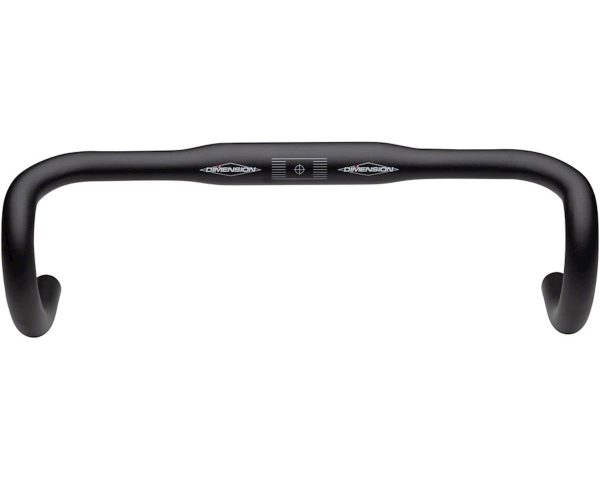 Dimension Flat Top Shallow Road Bar (Black) (31.8mm) (42cm)