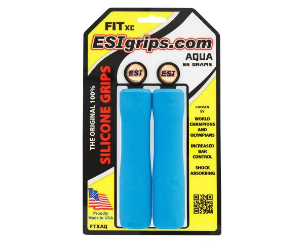 ESI Grips FIT XC Grips (Aqua)