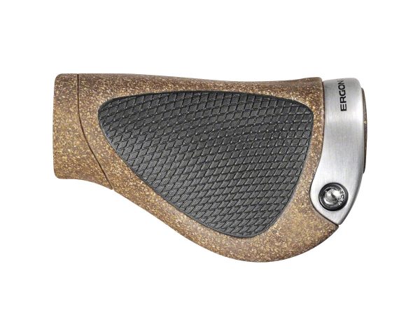 Ergon GP1 BioKork Grips (Black/Tan) (Gripshift) (L)