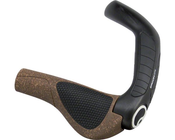 Ergon GP5 BioKork Grips (Black/Tan) (Regular) (L)