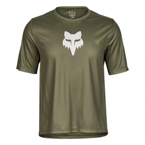 Fox Apparel | Youth Ranger Short Sleeve Jersey Men's | Size Large In Olive Green | 100% Polyester