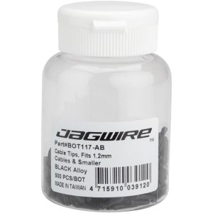 Jagwire Cable End Crimps (Black) (1.2mm) (Bottle of 500)