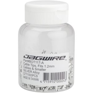 Jagwire Cable End Crimps (Silver) (1.2mm) (Bottle of 500)