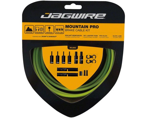 Jagwire Mountain Pro Brake Cable Kit (Organic Green) (Stainless) (1.5mm) (1500/2800mm) (w/ Housing)