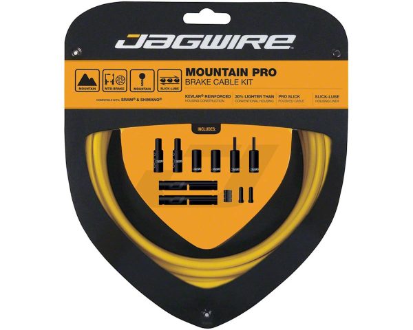 Jagwire Mountain Pro Brake Cable Kit (Yellow) (Stainless) (1.5mm) (1500/2800mm) (w/ Housing)