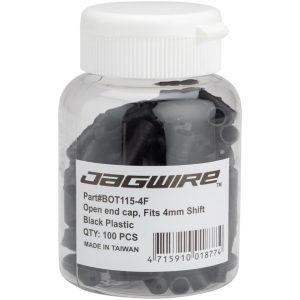 Jagwire Open Nylon End Caps (Black) (4mm) (Bottle of 100)