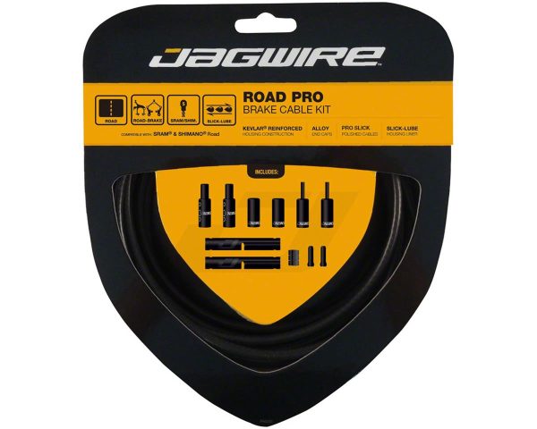 Jagwire Road Pro Brake Cable Kit (Stealth Black) (Stainless) (1.5mm) (1500/2800mm) (w/ Housing)