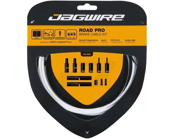 Jagwire Road Pro Brake Cable Kit (White) (Stainless) (1.5mm) (1500/2800mm) (w/ Housing)