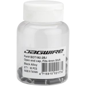 Jagwire Sealed Alloy End Caps (Black) (4mm) (Bottle of 50)