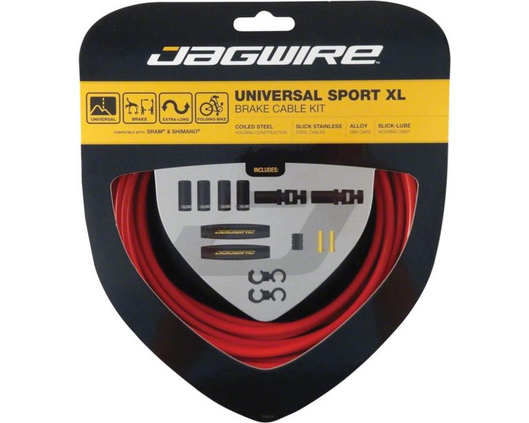 Jagwire Universal XL Sport Brake Cable Kit (Red) (Stainless) (Road ...