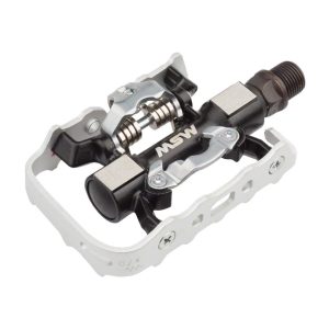 MSW CP-100 Single Side Clipless Pedals (Silver/Black) (w/ Platform)