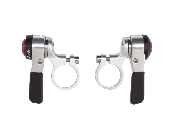 Microshift Road Thumb Shifters (Silver) (Pair) (2/3 x 10 Speed) (Shimano Compatible)