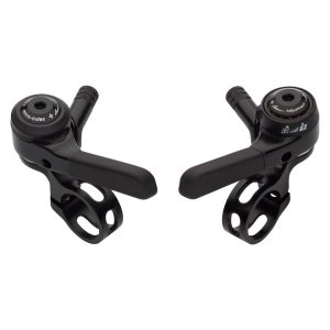 Microshift Thumb Shifters (Black) (Pair) (2/3 x 9 Speed) (Shimano Compatible)