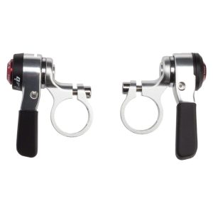 Microshift Thumb Shifters (Silver) (Pair) (2/3 x 9 Speed) (Shimano Compatible)