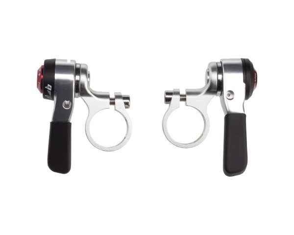 Microshift Thumb Shifters (Silver) (Pair) (2/3 x 9 Speed) (Shimano Compatible)