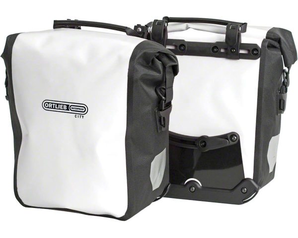 Ortlieb Front-Roller City Front Panniers (White/Black) (25L) (Pair) (AKA Sport-Roller City)