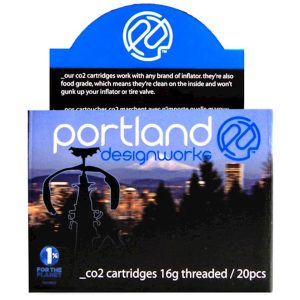 Portland Design Works CO2 Refill Cartridges (Silver) (20 Pack) (16g)