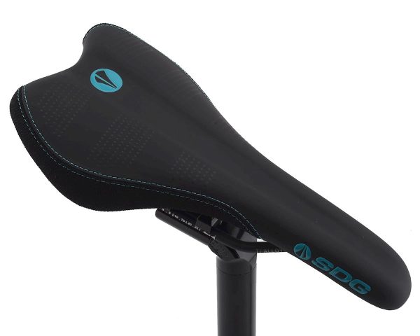 SDG Radar Mountain Saddle (Black/Turquoise) (Titanium Rails) (138mm)