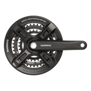 Shimano Altus FC-M311 Crankset (Black) (3 x 7/8 Speed) (Square Taper) (170mm) (42/32/22T) (Riveted)