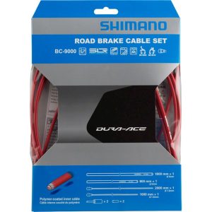 Shimano Dura-Ace BC-9000 Road Brake Cable Set (Red) (Polymer-Coated) (1.6mm) (1000/2050mm)