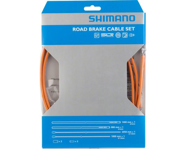 Shimano Road PTFE Brake Cable & Housing Set (Orange) (1.6mm) (1000/2050mm)