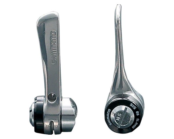 Shimano Sora SL-R400 Downtube Shifters (Silver) (Pair) (2/3 x 8 Speed) (Braze-On)