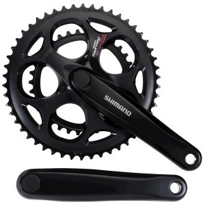 Shimano Tourney FC-A070 Crankset (Black) (2 x 7/8 Speed) (Square Taper) (170mm) (50/34T) (Riveted)