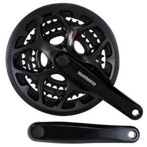 Shimano Tourney FC-A073 Crankset (Black) (3 x 7/8 Speed) (Square Taper) (170mm) (50/39/30T) (Riveted