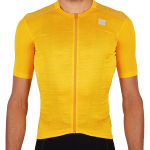 Sportful Supergiara Short Sleeve Cycling Jersey - Yellow / 2XLarge