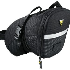 Topeak Aero Wedge Saddle Bags (Black) (w/ Strap) (L)
