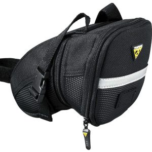 Topeak Aero Wedge Saddle Bags (Black) (w/ Strap) (M)