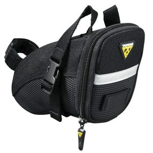 Topeak Aero Wedge Saddle Bags (Black) (w/ Strap) (S)
