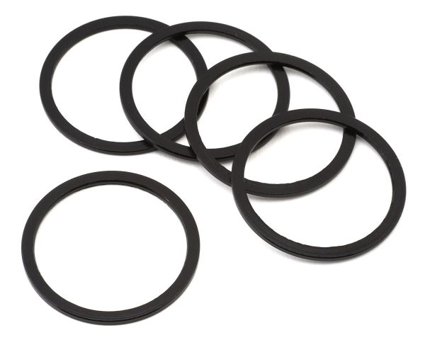 Wheels Manufacturing Aluminum Headset Spacer (Black) (1-1/8'') (1.5mm) (5 Pack)