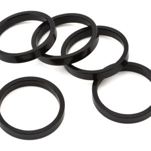 Wheels Manufacturing Aluminum Headset Spacer (Black) (1-1/8'') (5mm) (5 Pack)